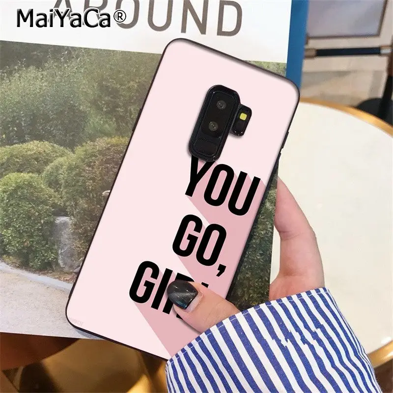 Мягкий чехол для телефона MaiYaCa Girl Boss Like A Boss из ТПУ для samsung S9 S9 plus S5 S6 S6edge S6plus S7 S7edge S8 S8plus