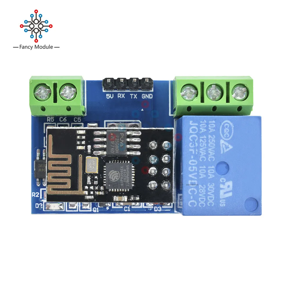 Сетевое реле ESP8266 5 В 10 А Wi-Fi модуль с управлением через приложение для