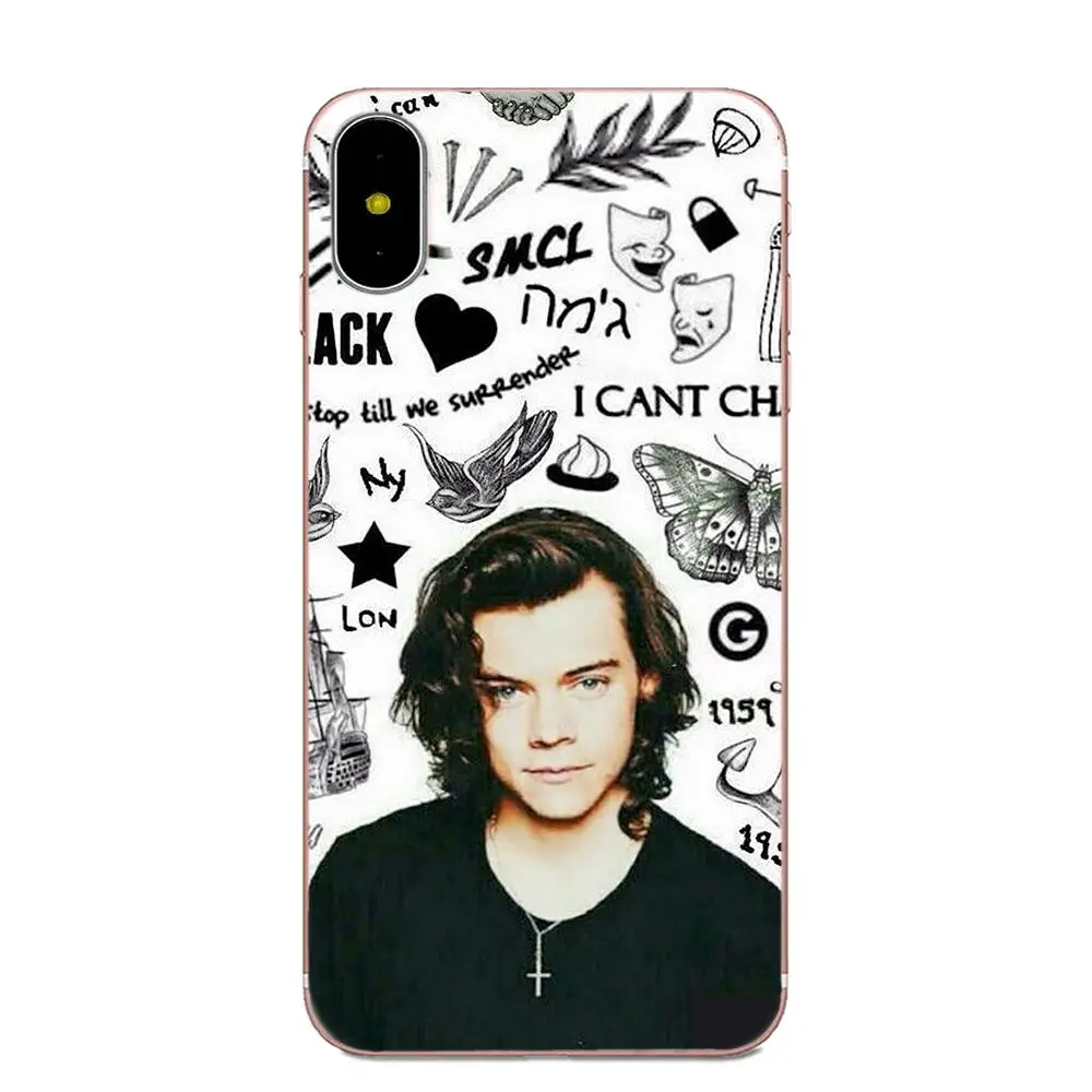Новинка чехол для телефона Apple iPhone 4 4S 5 5C 5S SE 6 6S 7 8 Plus X XS Max XR One Direction Tattoos Harry