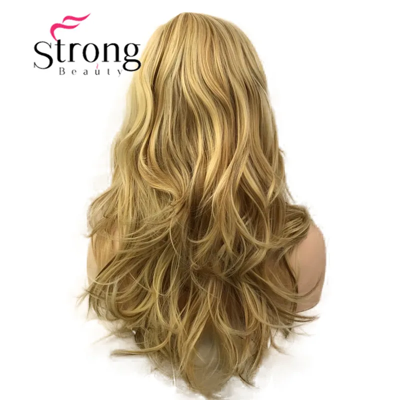 StrongBeauty длинный коричневый волнистый синтетический парик|Синтетические парики
