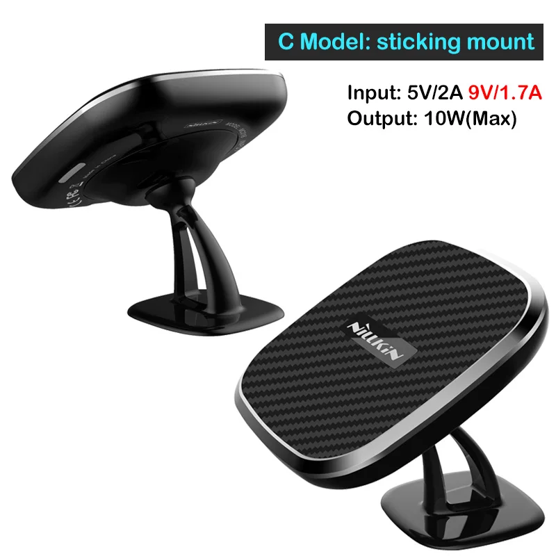 Car Fast Charger IIC Nillkin Qi автомобильное магнитное Быстрое беспроводное зарядное устройство для iPhone 8 X XR XS Max держатель телефона для samsung S8 S9 S10+ Plus Mi 9 - Тип штекера: Car Fast Charger IIC