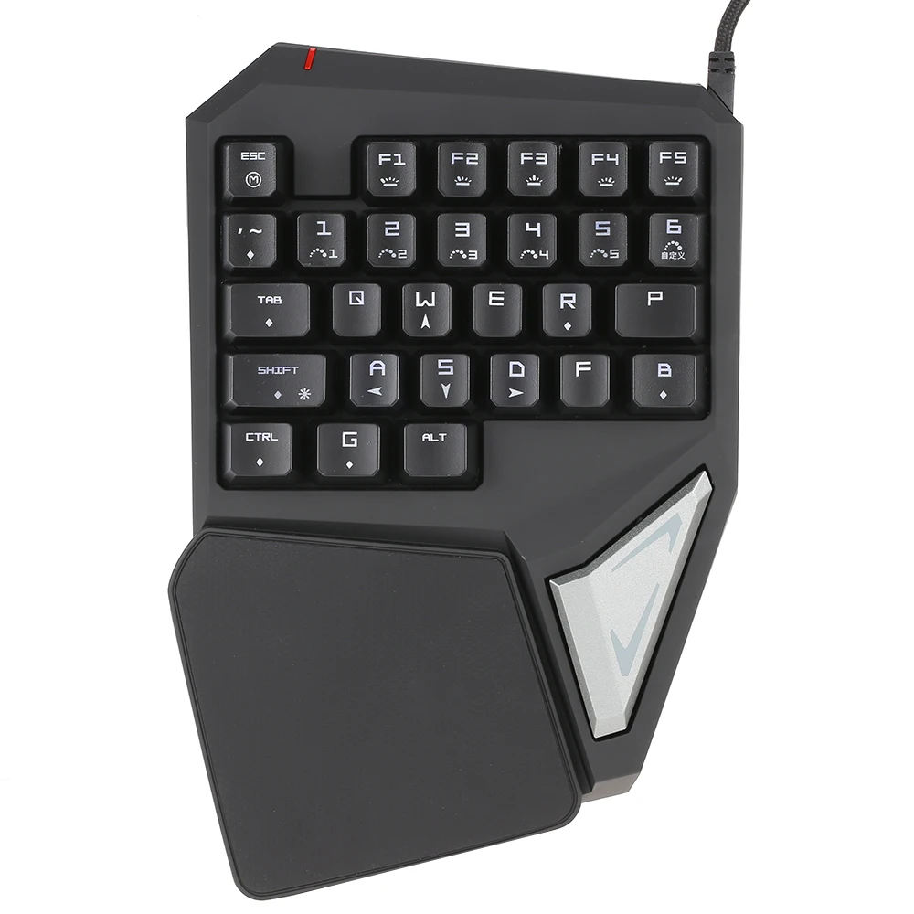 Механическая клавиатура Delux T9Plus, Одноручная игровая клавиатура v10 RGB с подсветкой, мини игровая клавиатура