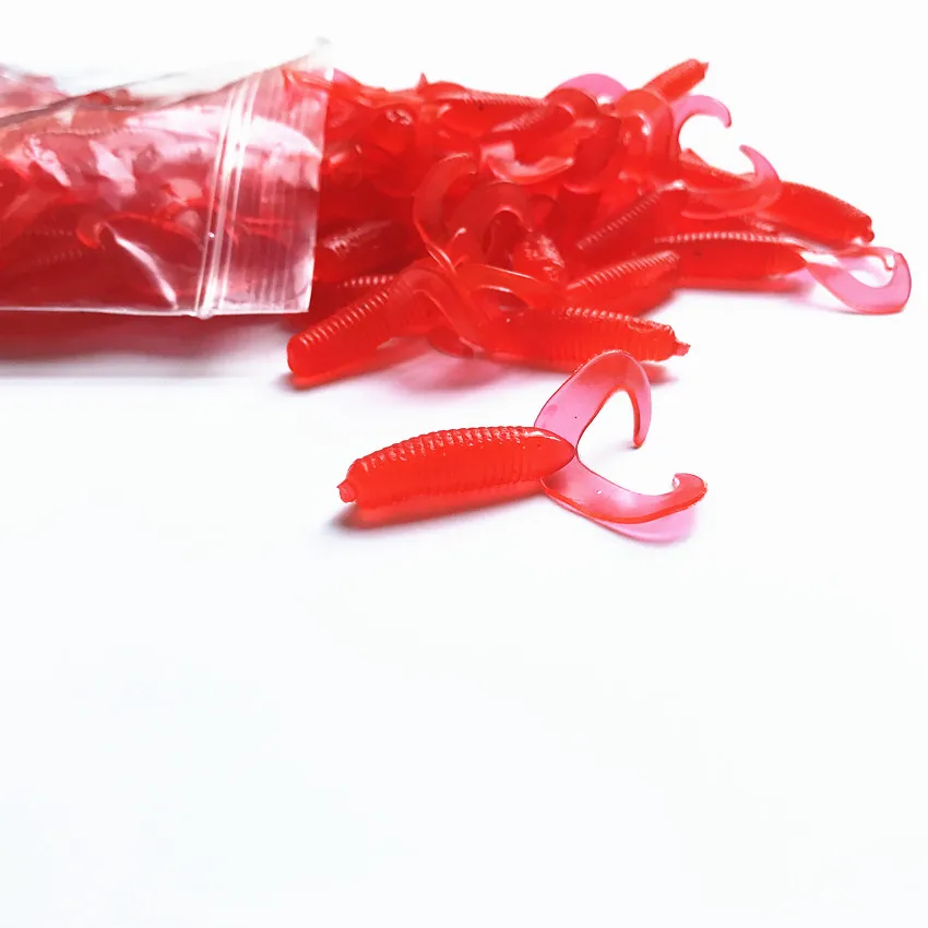 100 шт. 4 см 0 8g супер мягкие искусственный личинка червяк rebel пульсация двойной