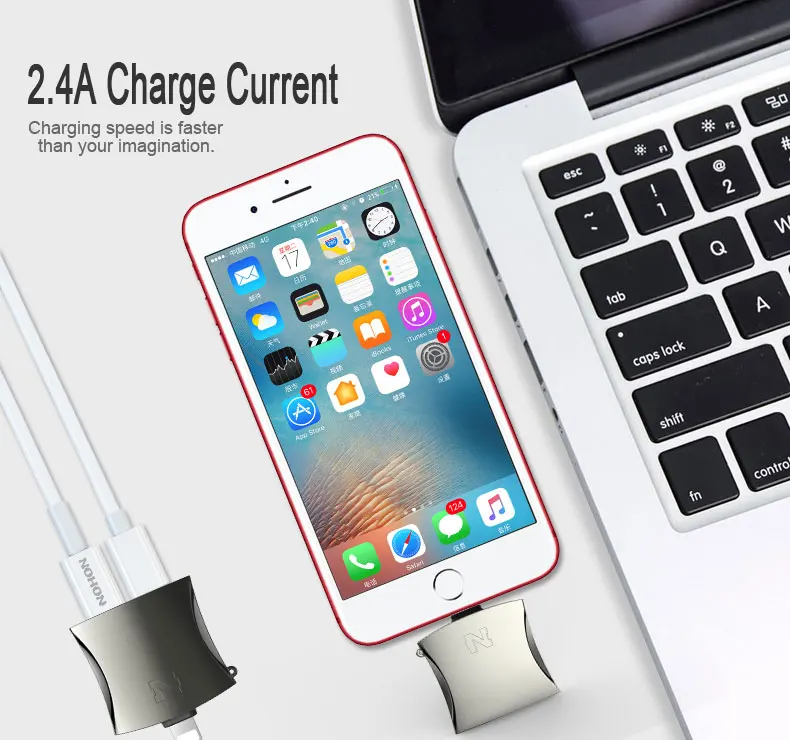 NOHON 8pin USB адаптер для 8pin USB зарядное устройство для iPhone 8 7 6 6S Plus 5S 5C 5 iPad Mini Air iPod Быстрая Зарядка синхронизация данных разъем