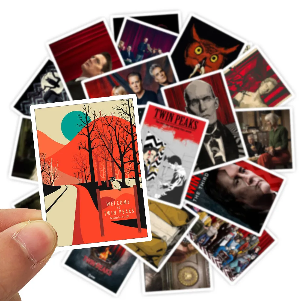 25 шт ужасов сериал Твин Пикс ужас наклейки для водонепроницаемого солнечного света DIY идеалы для автомобилей телефон скейтборд ноутбук