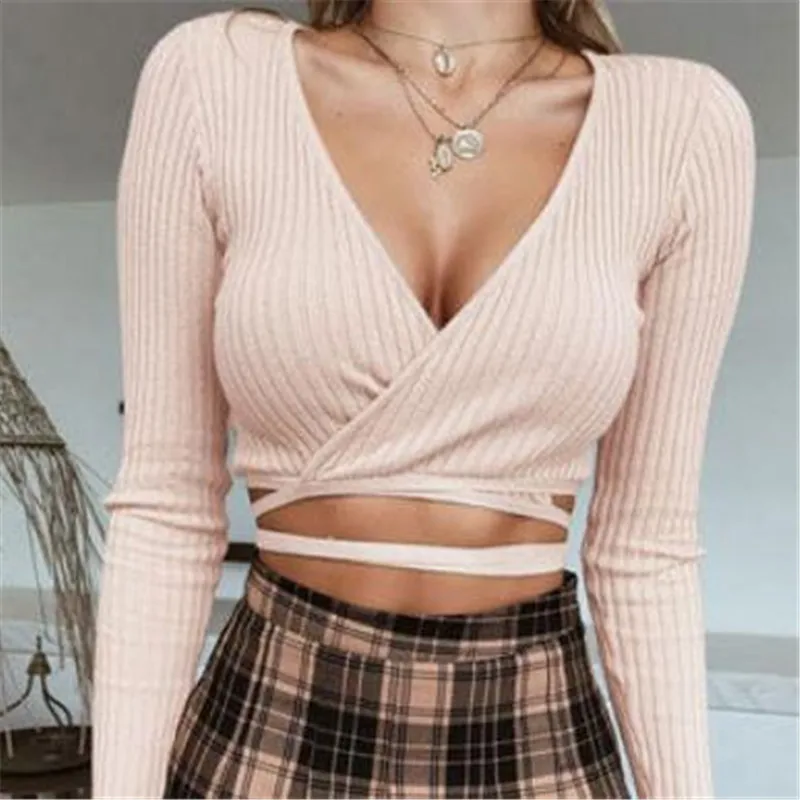 Женская Сексуальная футболка свободные топы с длинным рукавом повседневная