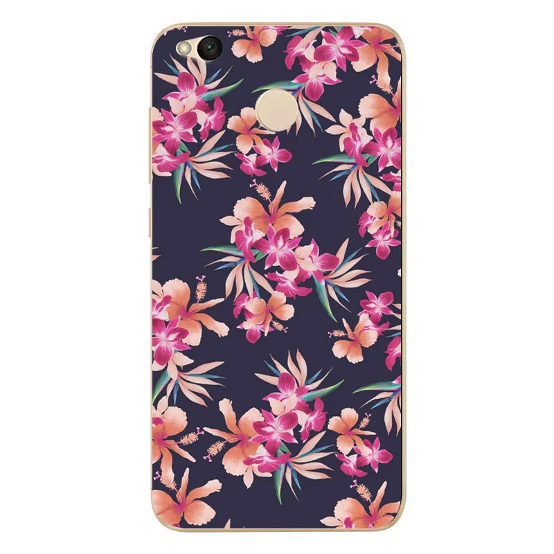 For Xiaomi Redmi 4X Note 4A 3 Case Soft TPU Cover Design charming flower Mi A1 4 Pro Phone Back D123 |