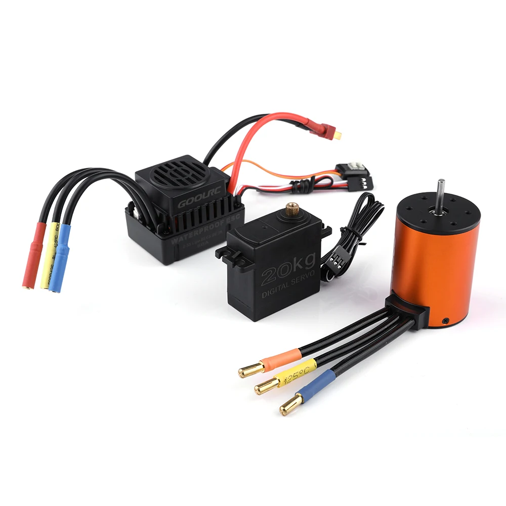 Высококачественный GoolRC 1:10 комбинированный набор 3650 3900KV двигатель 60 бесщеточный