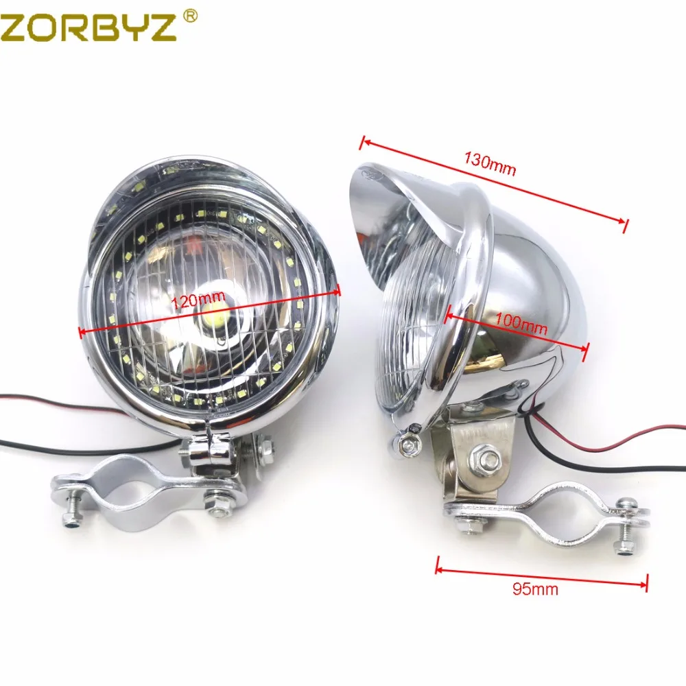 ZORBYZ мотоциклетный Хромированный Светодиодный проходящий точечный
