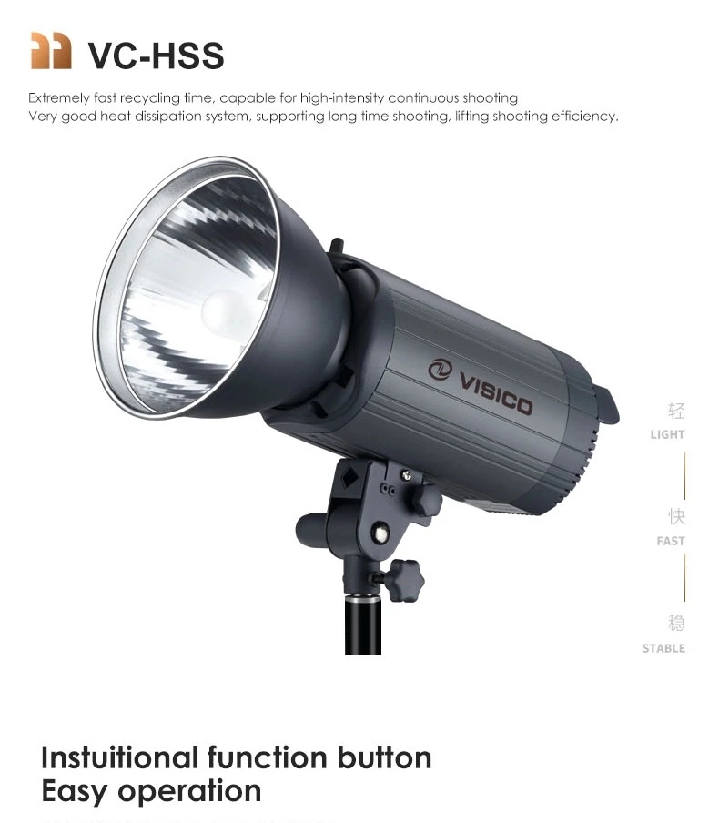 VISICO VC-600HSS высокоскоростное стробоскопическое студийное осветительное оборудование с высокоскоростным синхронизацией триггера фотографическое оборудование 600WS