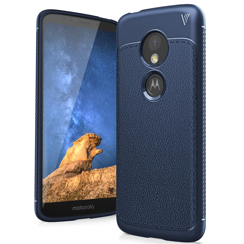 Blue Bosilang Gentry с кожаным покрытием ТПУ Футляр для телефона для Motorola E5 Бизнес Стиль личи кожи прикрепляющийся к травмы чехол из термопластичного полиуретана - Цвет: Blue