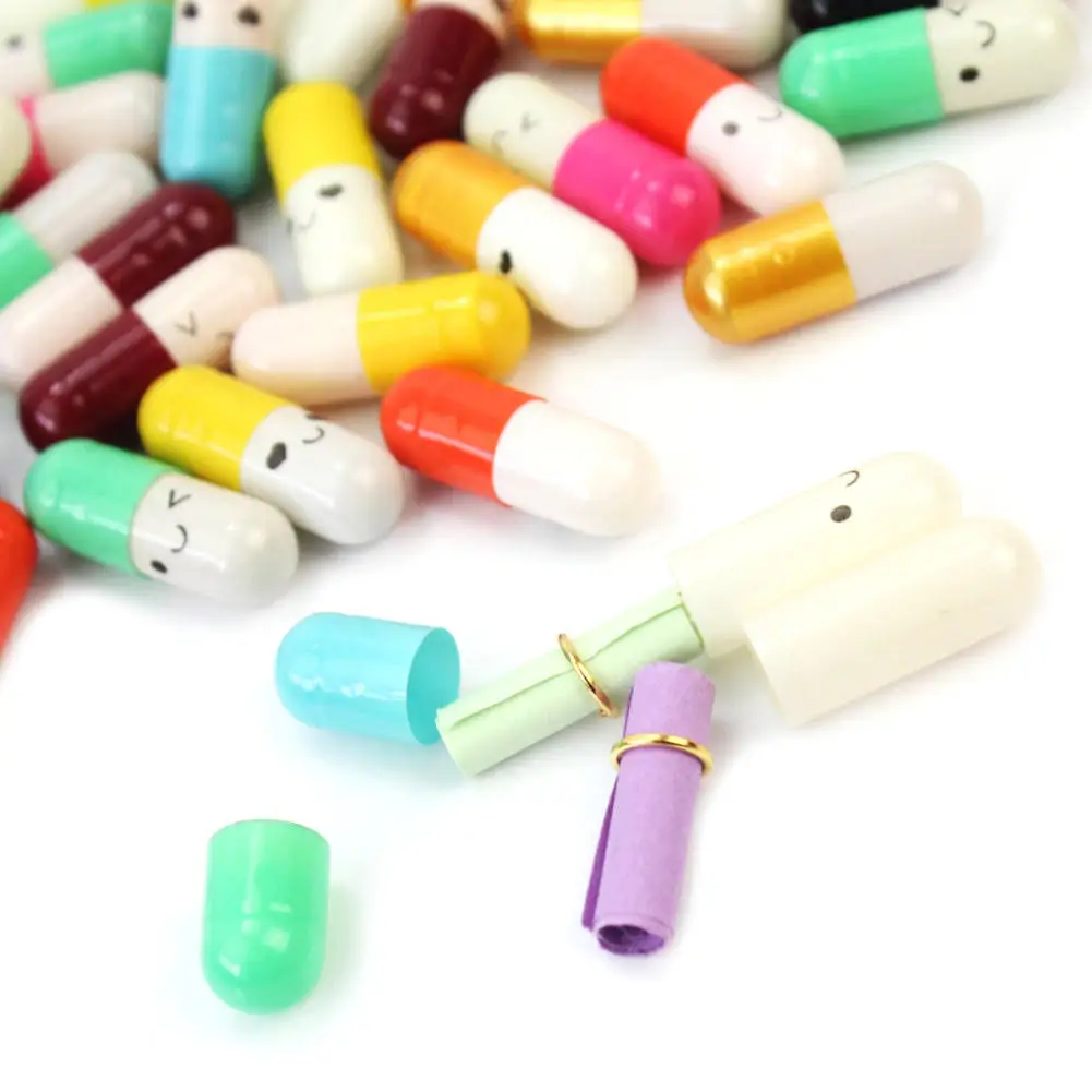 50 шт. бумажные таблетки в бутылке с надписью Secret Paper сообщений in a Bottle | Дом и сад