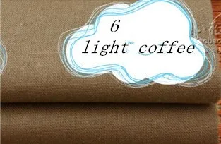 6light coffee 1 метр ткань из льна и хлопка для пошива стеганая Лоскутная Ткань DIY шторы в простом стиле из плотной ткани telas жира четверти ручной работы Рукоделие zakka - Цвет: 6light coffee