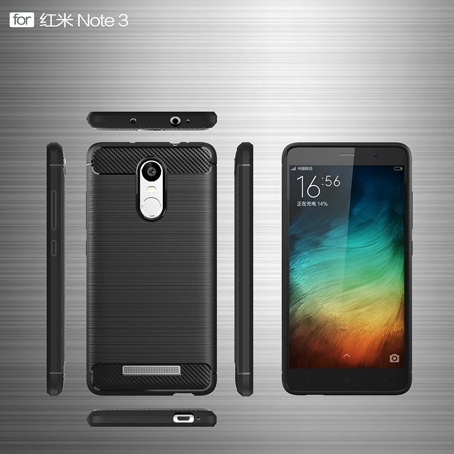 Beisishuma для Xiaomi Redmi Note 3 чехол Силиконовые Мягкий ТПУ матовый углеродного Волокно