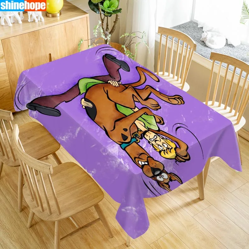 Скатерть на заказ Scooby Doo, ткань Оксфорд, Пыленепроницаемая прямоугольная скатерть, вечерние, домашний декор, 100x140 см, 140x250 см - Цвет: tablecloths 7