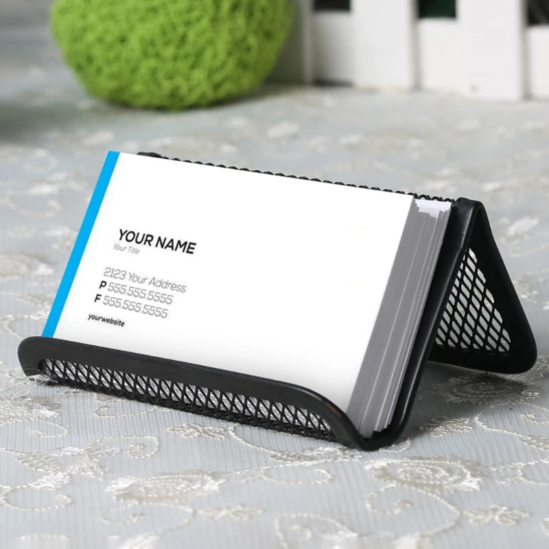 

Metal Mesh Business Card Holder For Desk Office Business Card Holder Collection