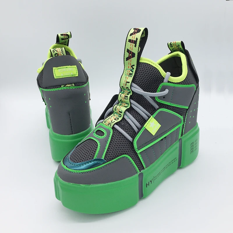 Женские кроссовки весна-лето 2019 женская повседневная обувь на высоком каблуке 11