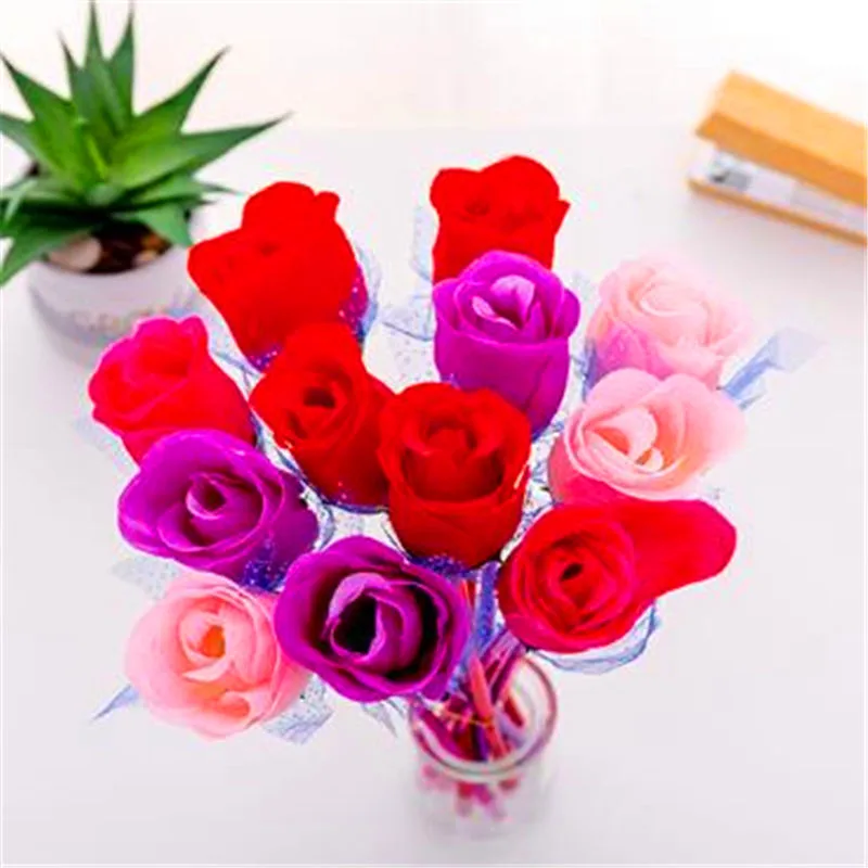 1 шт. Творческий Искусственные цветы розы Шариковая Ручка Новинка ручка