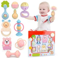 8pcsset plastic baby toys hand jingle shaking bell rattle toddler music toys for kids high quality