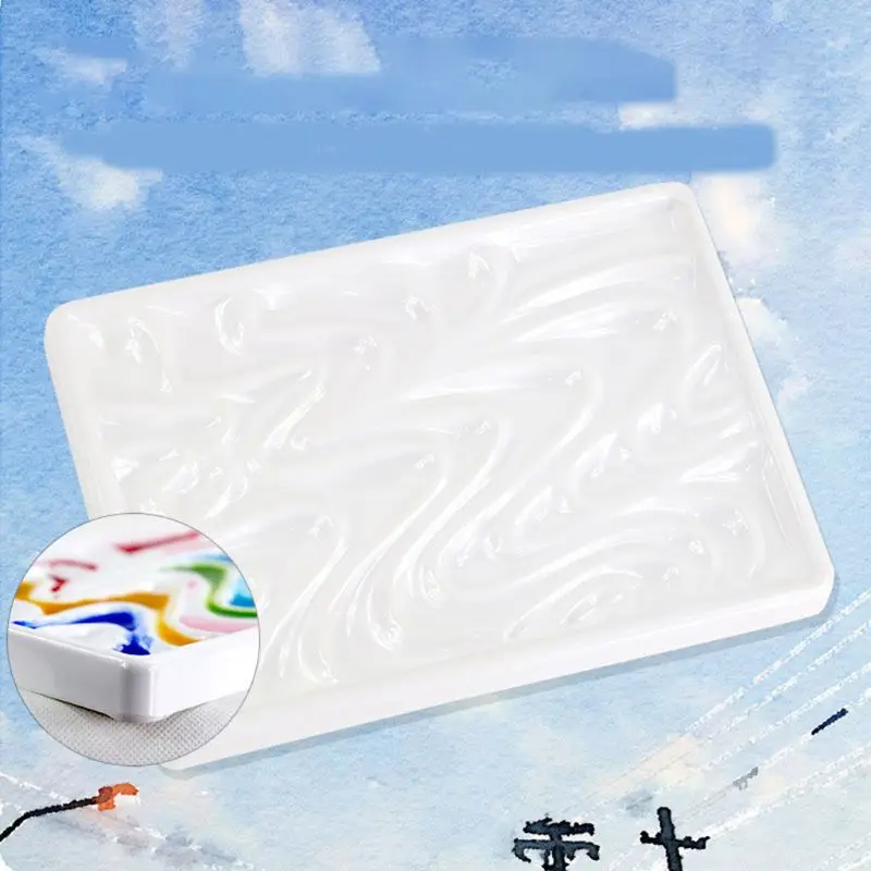 Волнистые искусственные керамические палитры квадратные акварельные легко