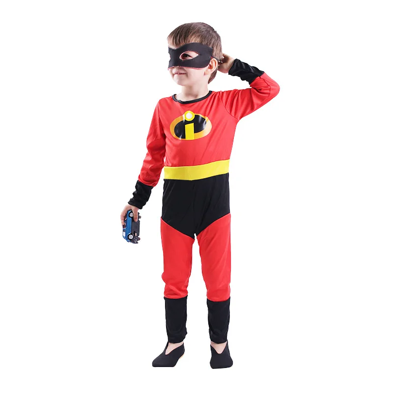 Cosplay Mr. Incredible 2 Dash Parr jumpsuit Incredibles boys Kids hero bodysuit mask set 2019 Halloween Carnival child Costume |