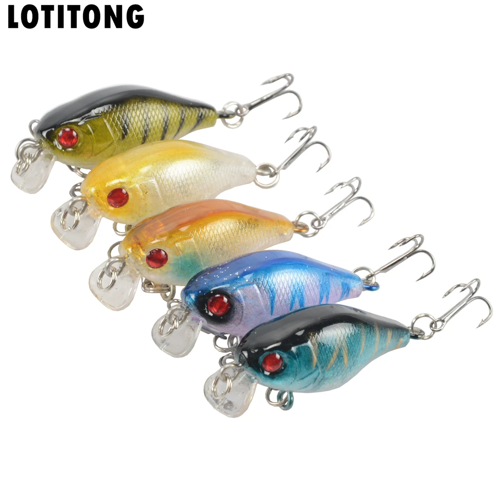 LOTITONG 1pcs Fishing lure bait 4cm / 4.2g Rock chubby Bionic Crank Plastic Bait Tackle | Спорт и развлечения
