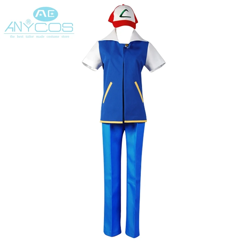 Карнавальный костюм Pokemen Ash Ketchum полный комплект рубашка с короткими рукавами и