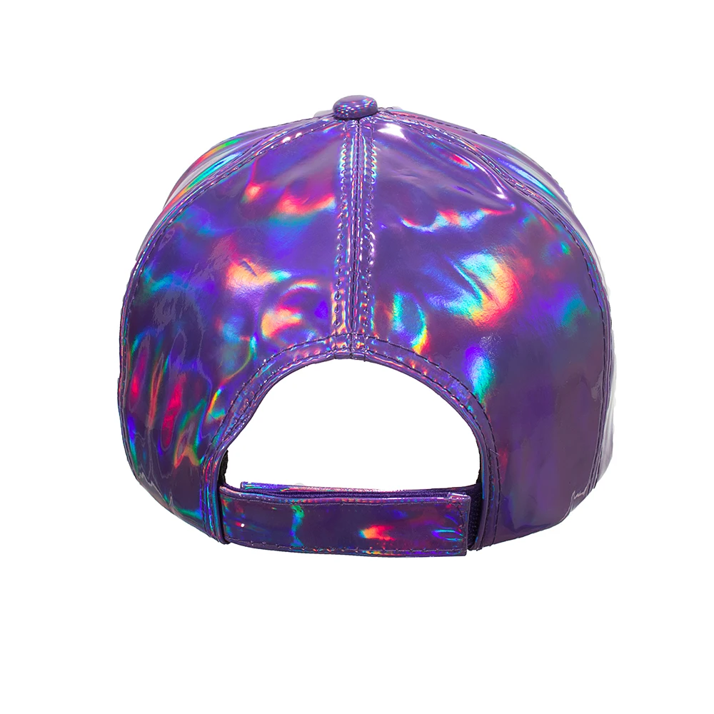 

Joymay New arrival Shining PU Solid color Laser Baseball Cap Unisex Super cool Snapback Hats Casual Adjustable Caps B556