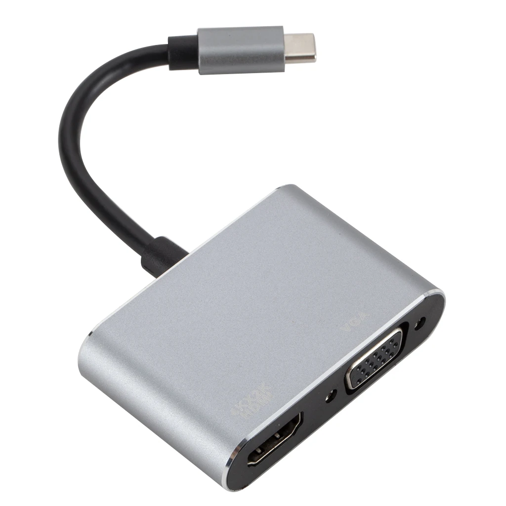 USB C к HDMI 4K VGA адаптер 3 1 Type видео конвертеры для 2019 Новый Macbook Pro/Chromebook Pix|Кабели VGA| |