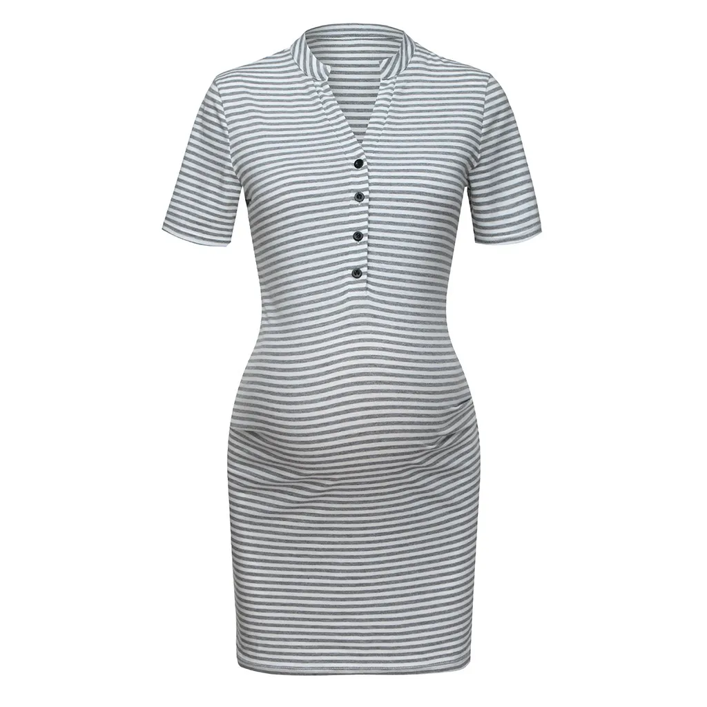 SAGACE Одежда для беременных полосатые платья с короткими рукавами женская одежда
