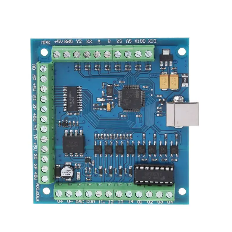DC 12 24V CNC MACH3 USB 4 оси 100 кГц Гладкий Степпер контроллер движения карты Breakout доска для