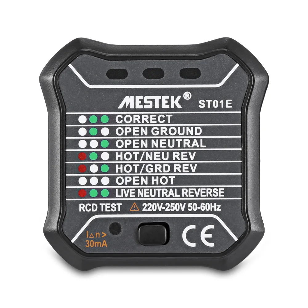 MESTEK ST01E RCD/GFCI розетка электрическая тестер штепсельная вилка Великобритании тест