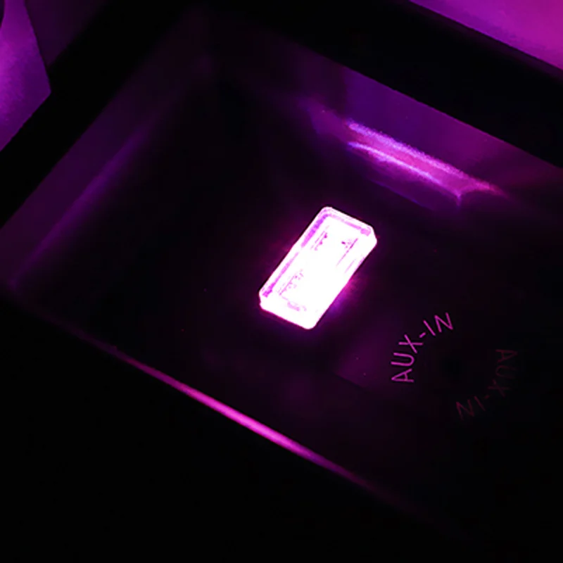 Миниатюрный светодиодный ночник с USB светильник освещение для салона автомобиля