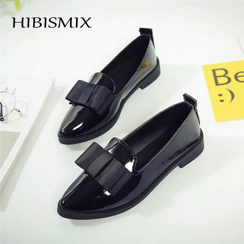 HIBISMIX/Женская обувь на плоской подошве с острым носком коллекция 2019 года сезон