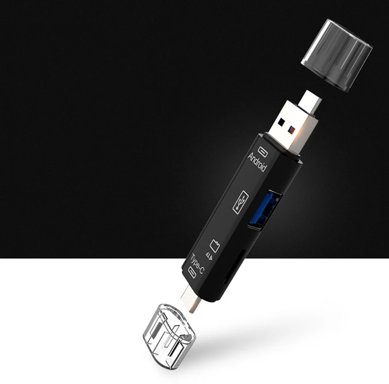 Kuman 2,0 OTG кард-ридер USB MicroUSB TypeC интерфейс с Micro SD USB TF слот для карт флэш-памяти для телефона Y211