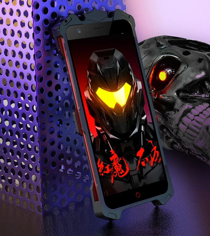 Противоударный чехол Zimon Armor авиационный из алюминия и металла для Nubia Red Magic