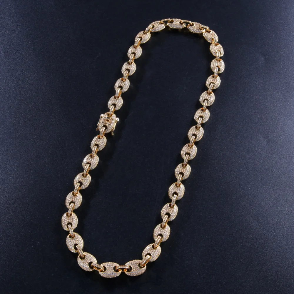 Men Hip hop iced out bling Chains Necklaces &amp Bracelet for 1set Zircon High quality Hiphop chain necklace jewelry luxury gifts |