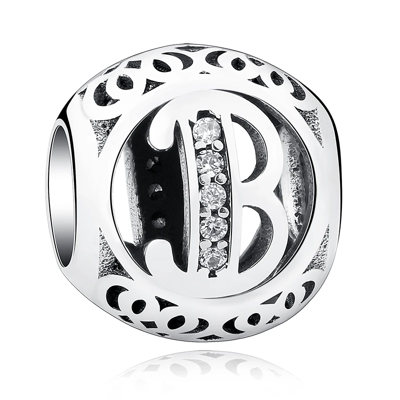 Оригинальное 925 пробы Серебряная столица B бисера Шарм Fit Pandora браслет Европейский