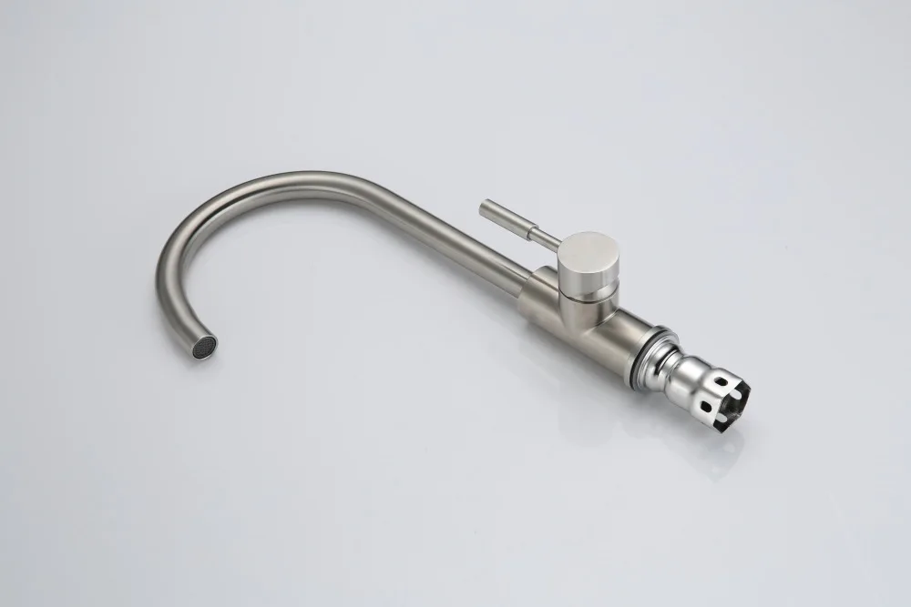 Бесплатная доставка кухонный кран из нержавеющей стали 304 с одной ручкой