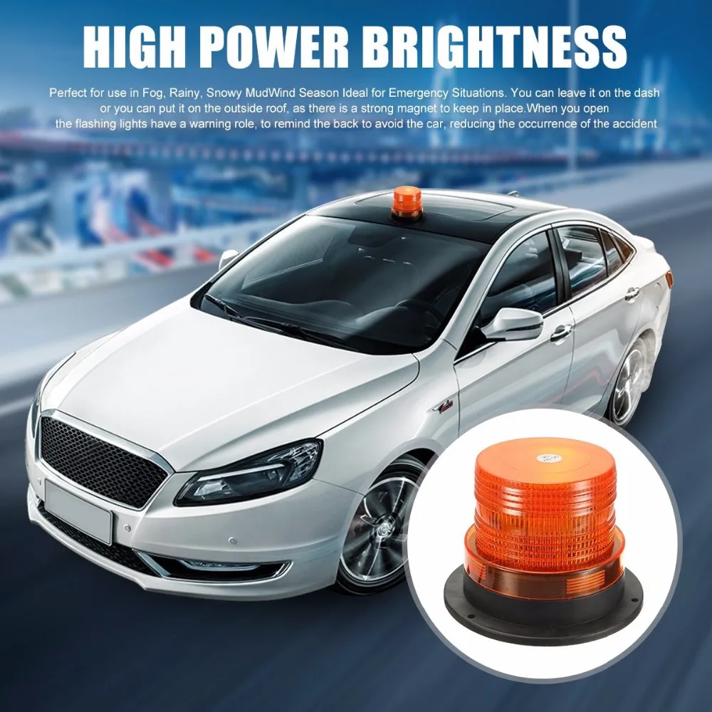 Светодиодный Янтарный Предупреждение ющий светильник 12 В/24 В стробоскоп