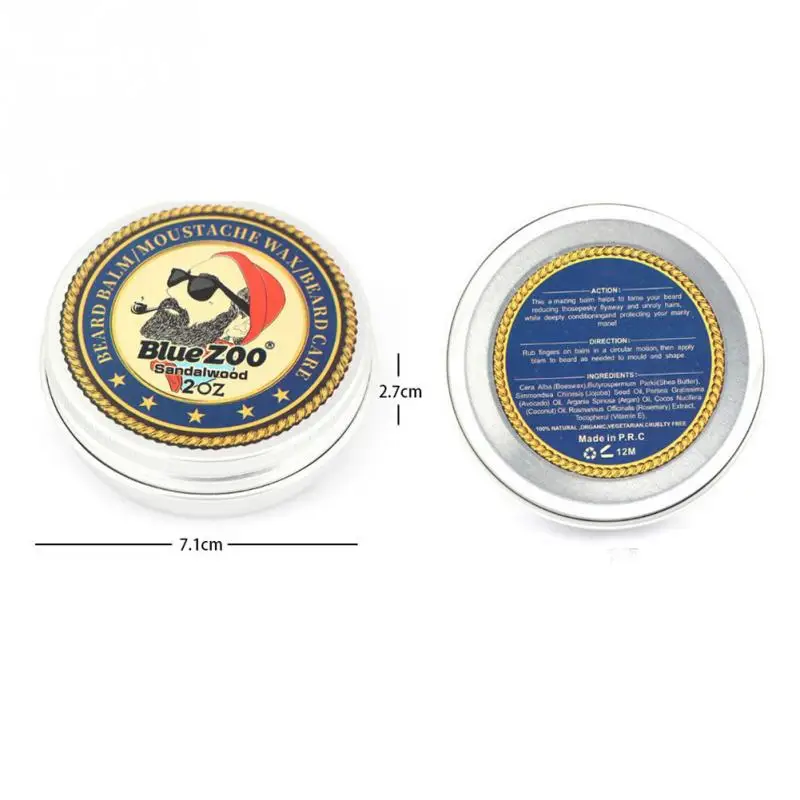 Men Beard Oil Balm Softener Moustache Wax for styling Beeswax Moisturizing Smoothing Gentlemen Care | Красота и здоровье