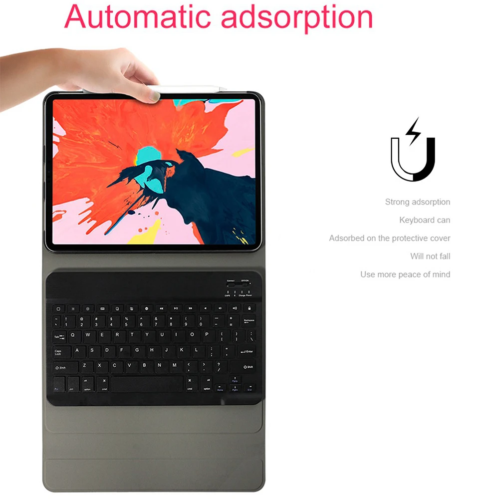 For iPad Mini 5 Case Keyboard Magnetic Adsorption Protector Cover Mini5 2019 Smart Sleep/Wake Wireless Bluetooth Cases | Компьютеры и