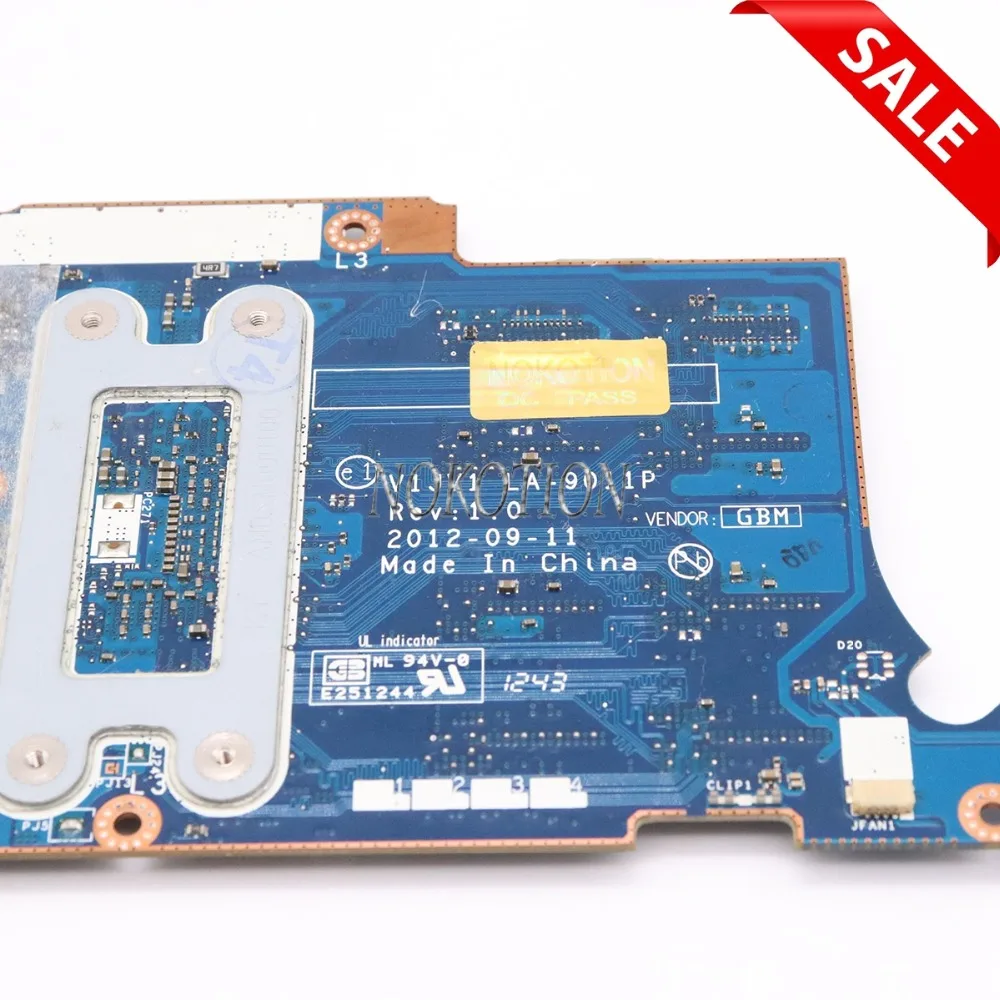 NOKOTION V1JV1 LA 9011P основная плата для Acer W700 Intel Core SR0N9 I5 3317U HD 4000 4 Гб оперативная память