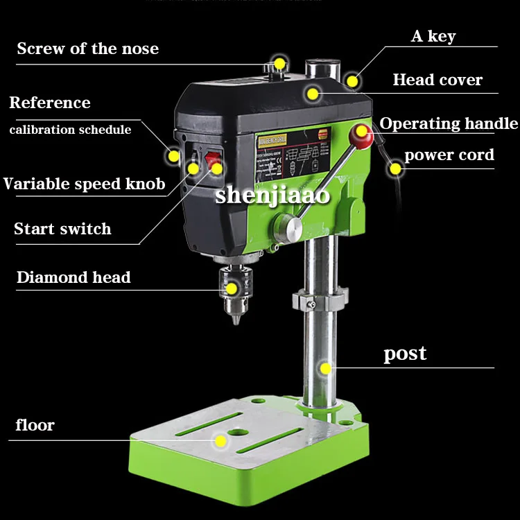 1 шт. 220 В качественная Мини электрическая дрель 5168E DIY микро сверлильный пресс с переменной скоростью 680 Вт настольная электрическая сверлильная машина