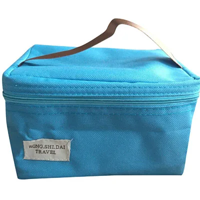 Light blue Практичные маленькие портативные сумки для льда, 4 цвета, водонепроницаемая сумка-холодильник, сумка для ланча, отдыха, пикника, упаковка, Bento Box, Термосумка для еды - Цвет: Light blue