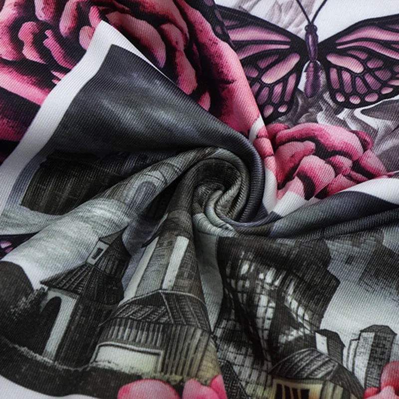 2016 Женщин Платье Цветочным Узором Печати Мода 3/4 Рукав Летние Платья Сексуальное