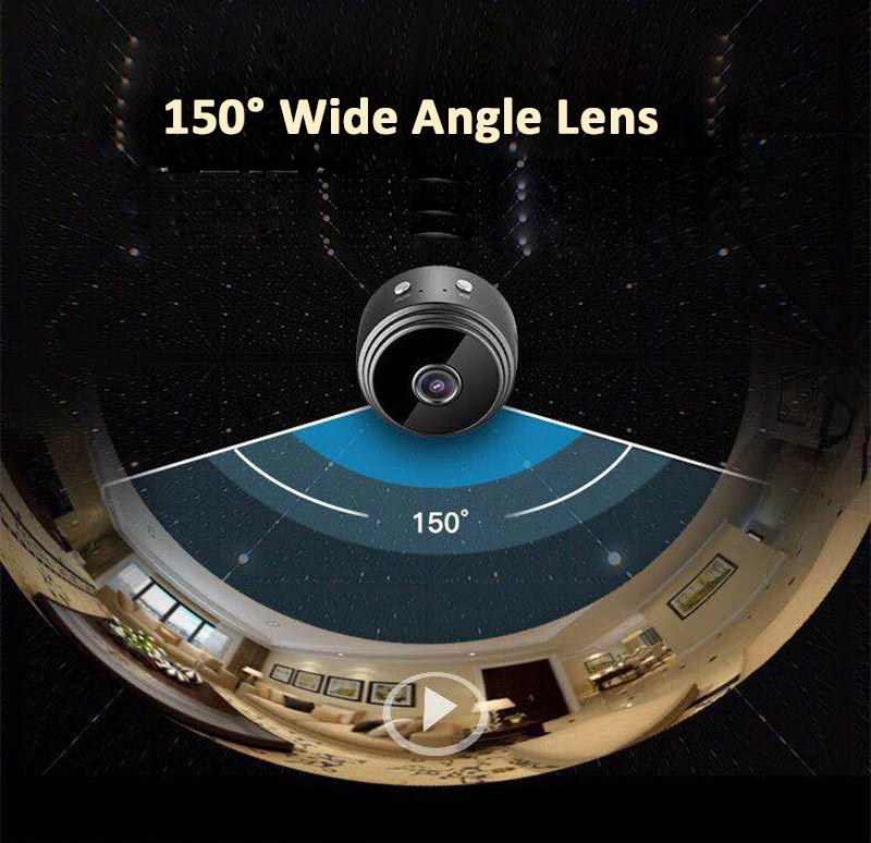 Hebeiros HD 1080 P ультра мини размер Магнитная база портативная Wifi ip-камера со встроенным аккумулятором Поддержка TF карта AP режим