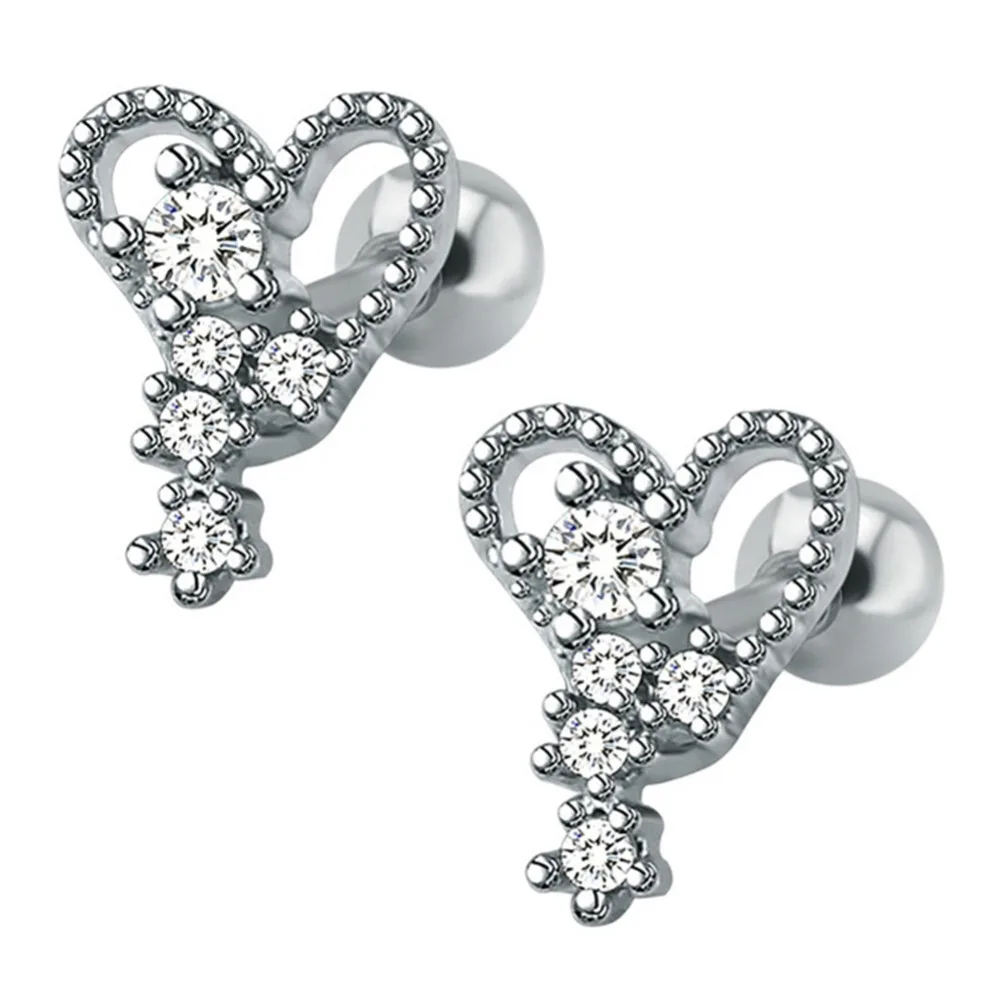 Новая Мода Романтический Полный горный хрусталь любовь сердца изысканные серьги