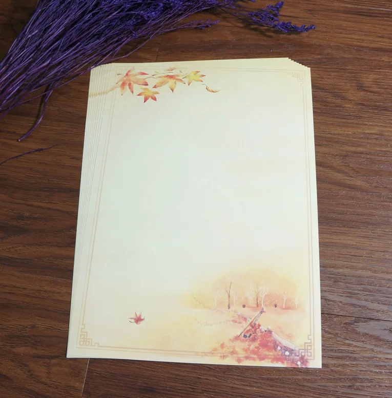 8 шт. Древняя китайская Стиль Винтаж Бланки Скрипки под клен|letterhead|treetree maple |
