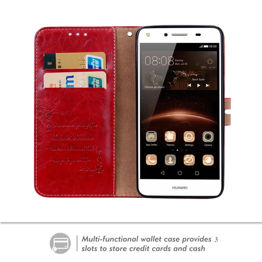 Business Leather Wallet Flip Case For Huawei Y5 2017 Y 5 Cover Stand fitted Phone pouch | Мобильные телефоны и аксессуары